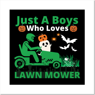 School Halloween 2022 Cool Lawn Mower Home Yard Pumpkins Squad Posters and Art